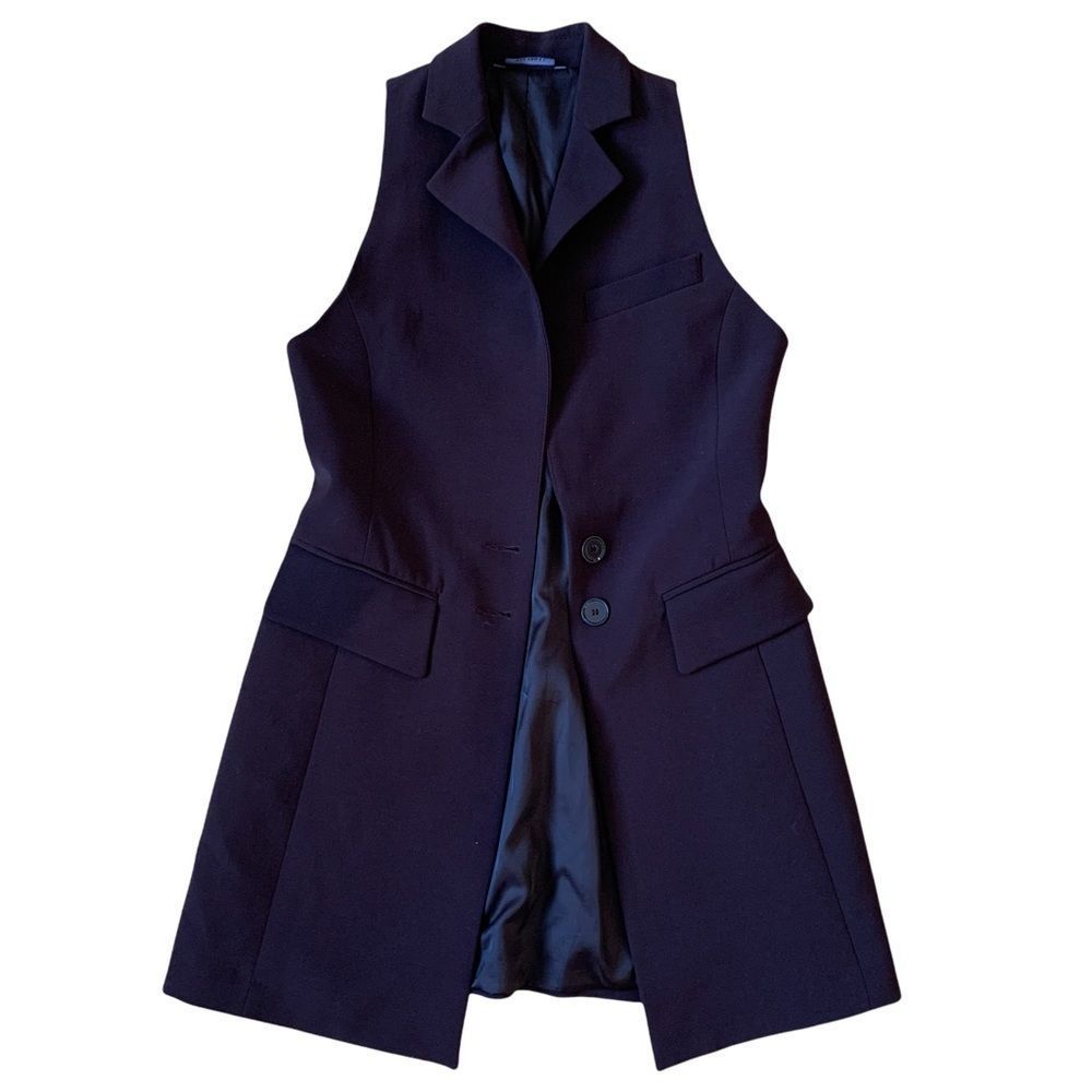 Brown Stefanel Sleeveless Blazer